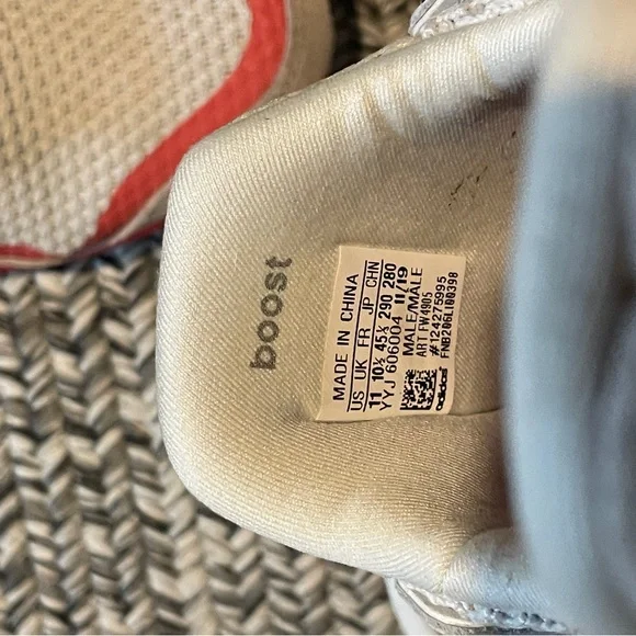 Adidas Ultra Boost White and Red Sneakers - lightly worn - Picture 8 of 8